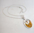 Crucifixion Silver Plated Mother of Pearl Jewelry Necklace - 43058