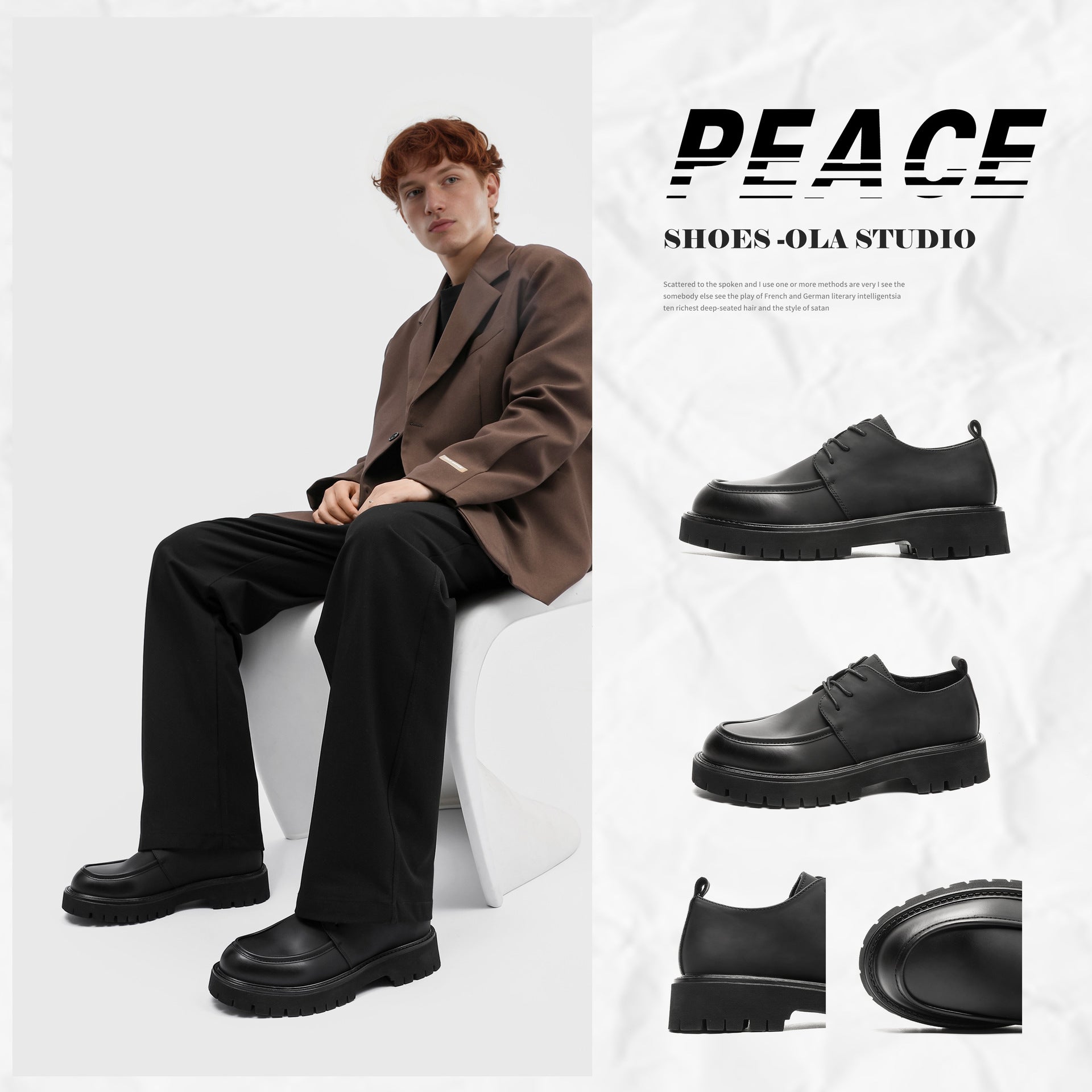 Men's Patent Leather Oxford Dress Shoes