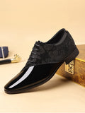 Men's Pointed-Toe Shiny Business Dress Shoes