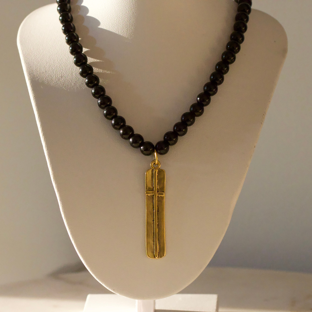 Heritage Cross Necklace 24K Gold Plated