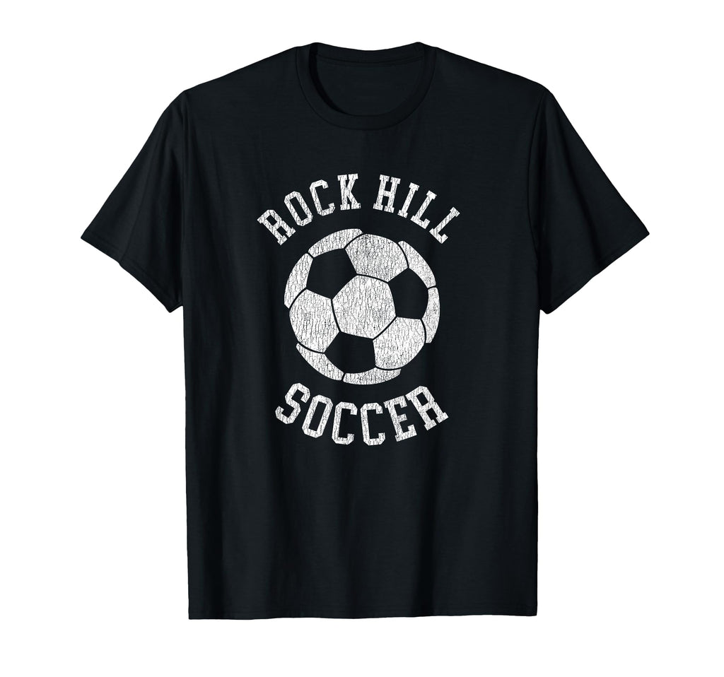 Rock Hill Soccer Distressed 90S T-Shirt - Trendy Graphic for Adults