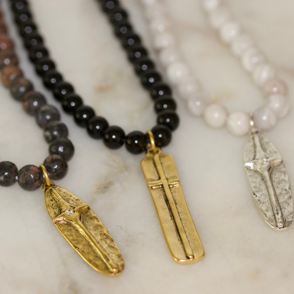 Heritage Cross Necklace 24K Gold Plated