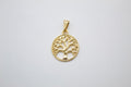 18K Gold Filled Gold Tree Of Life Minimalist Cubic Zirconia Bracelet (A24)
