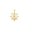 18K Gold Filled Anchor Coin Pendant