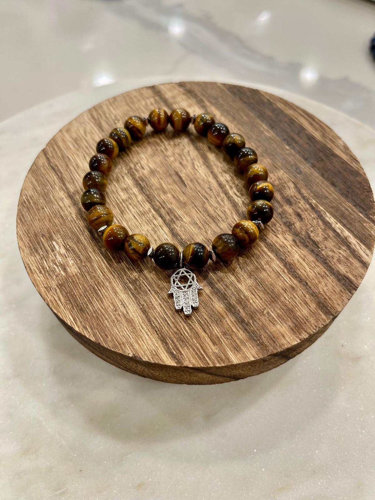 Tiger's Eye Hamsa Bracelet