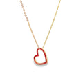 Enamel Heart Necklace (F176A)