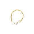 White Stone Star Beaded Bracelet