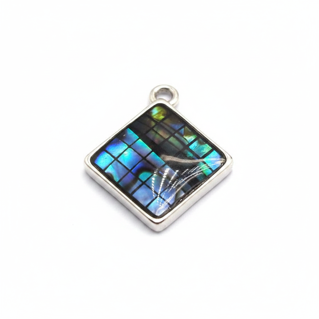 Abalone Pendant - Silver Front