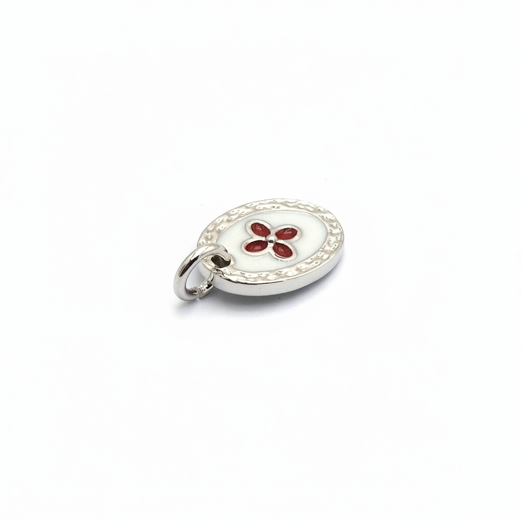 Clover Charm - Silver Angled