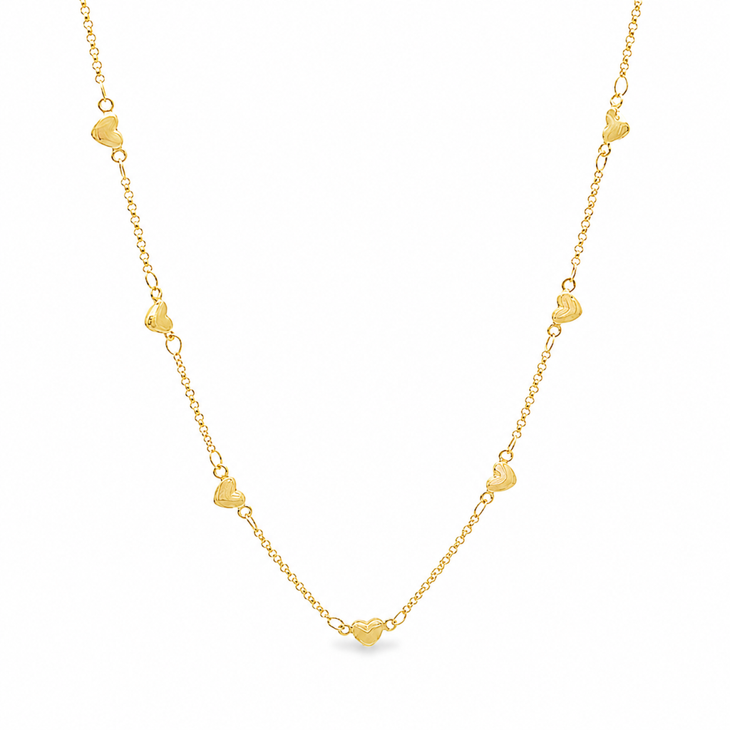 Multi Heart Station Bracelet – Dainty Heart Bracelet (F188B/I289B)