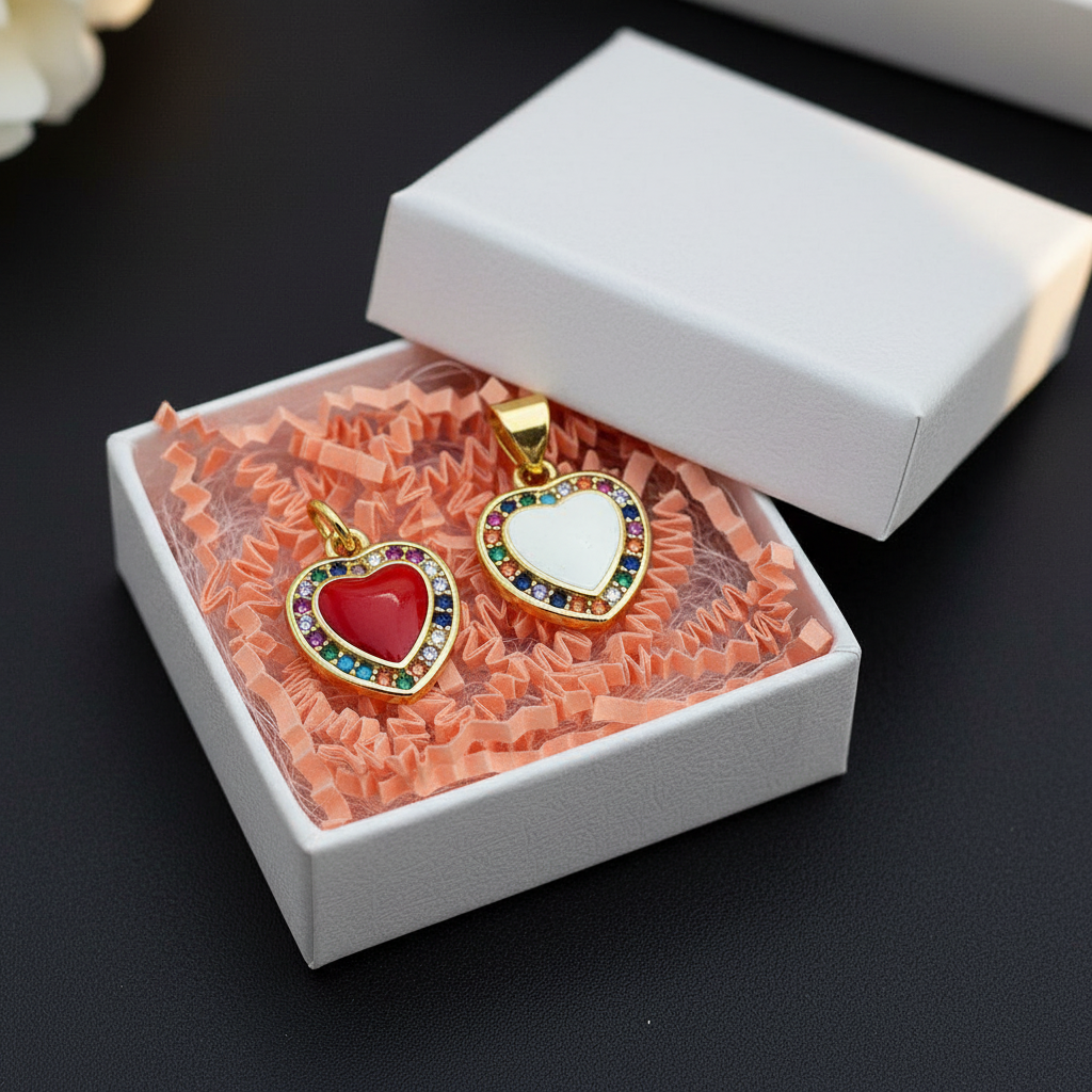 CZ Halo Heart - Gift Box