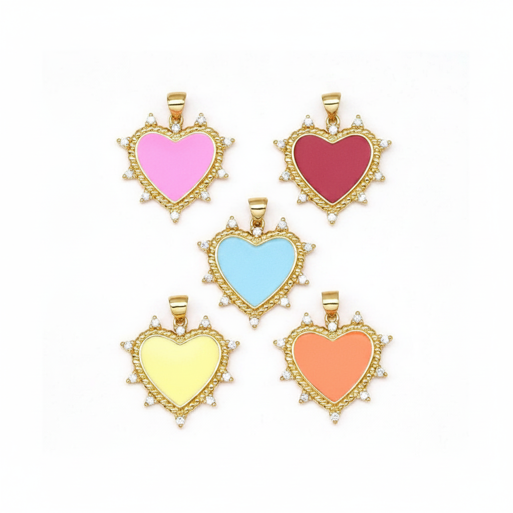 CZ Spike Heart - All Colors