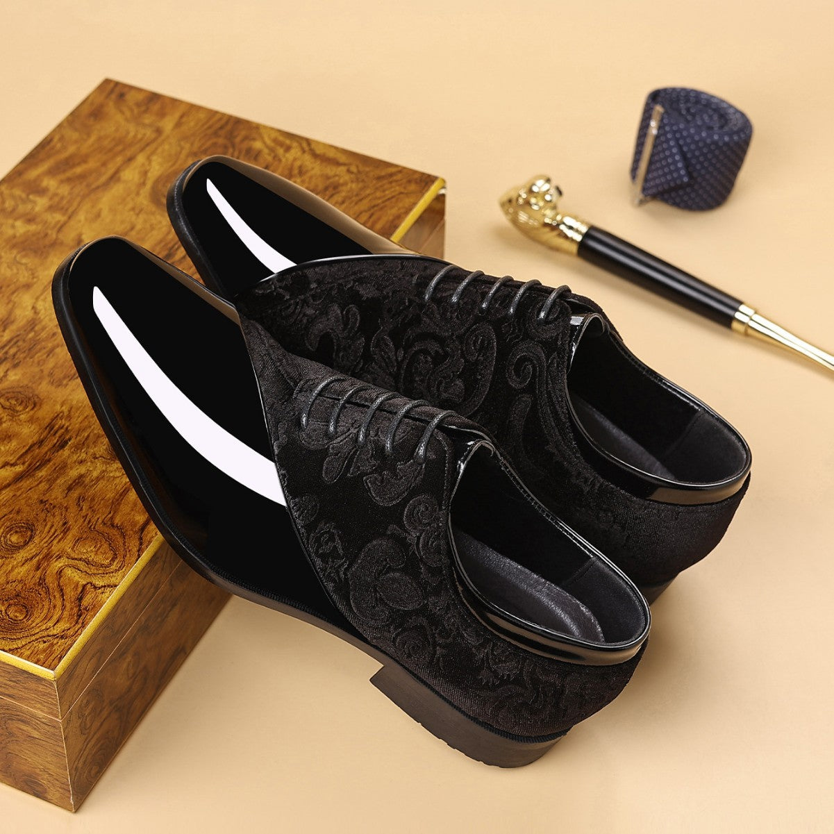 Men's Pointed-Toe Shiny Business Dress Shoes