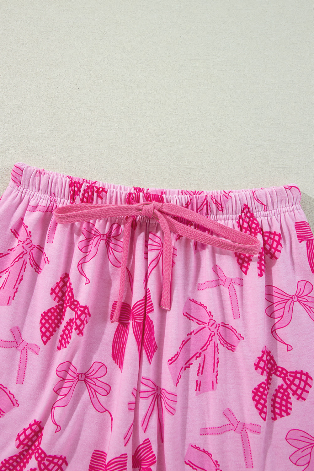 Valentine Bow Shirt and Shorts Pajamas Set