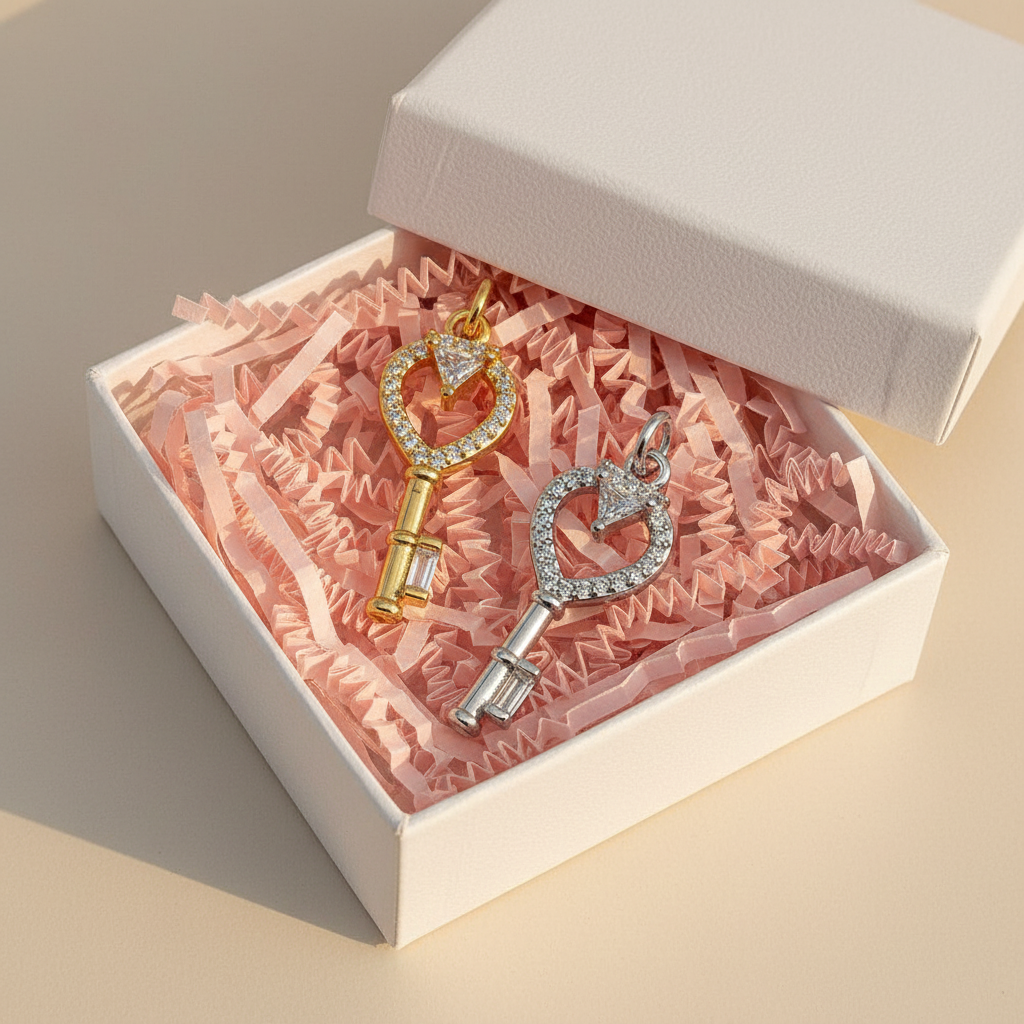 Heart Key Pendant - Gift Box