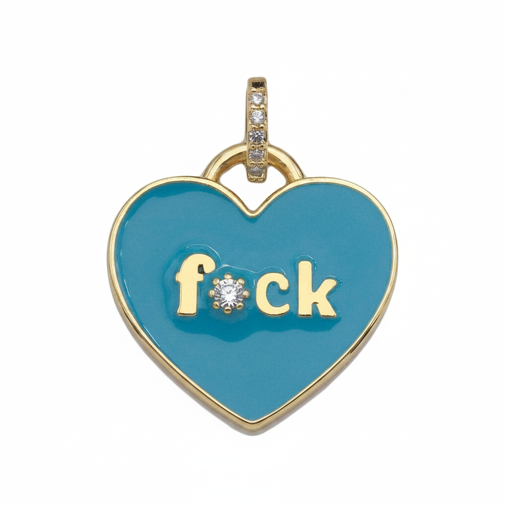 Heart Pendant - Teal