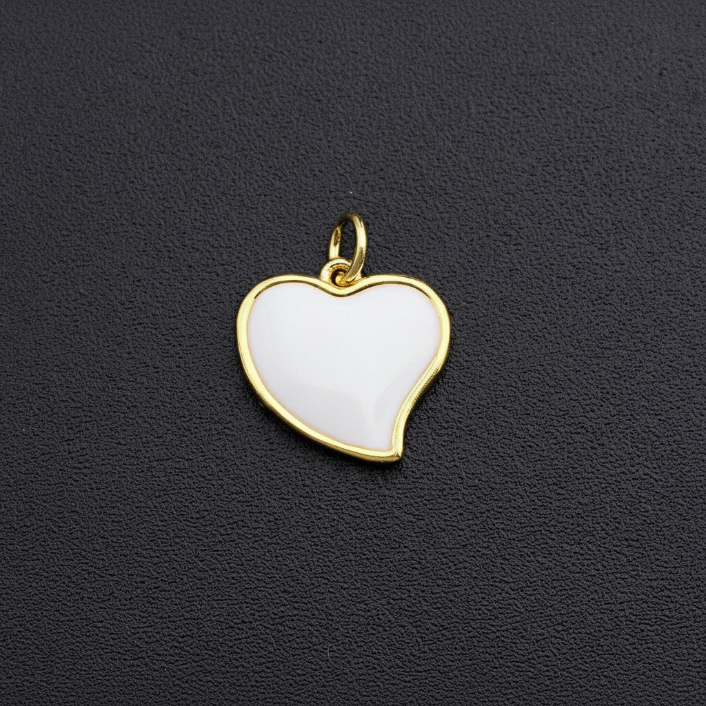 Heart Pendant - White