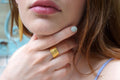 Real Olive Leaf Ring, Handmade Nature Jewelry, Organic Gold Band, Gift for Luck & Success, Eco Sustainable Brass