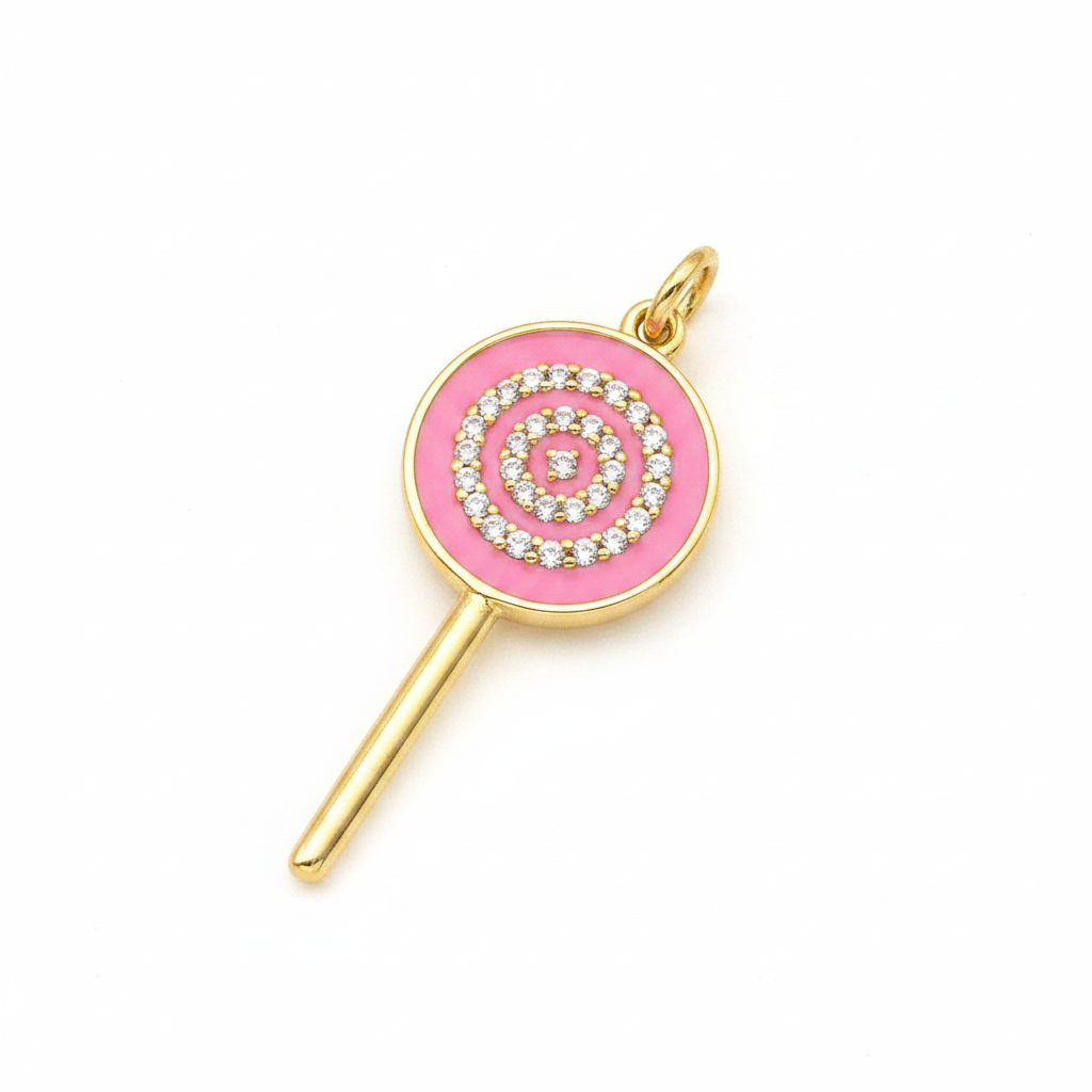 Lollipop Pendant - Pink