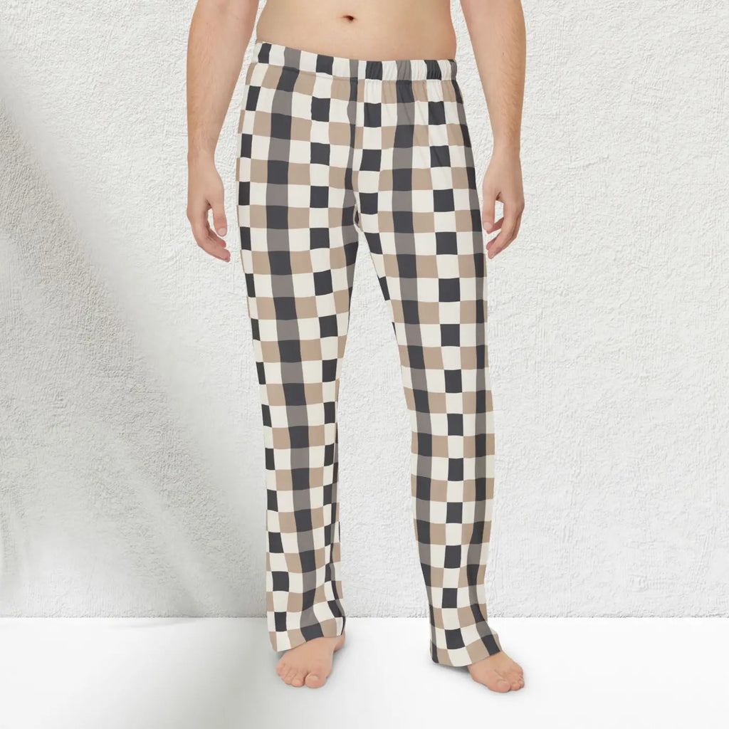 Plaid Lounge Pants – Soft Cotton Pajama Trousers - Dipaliz