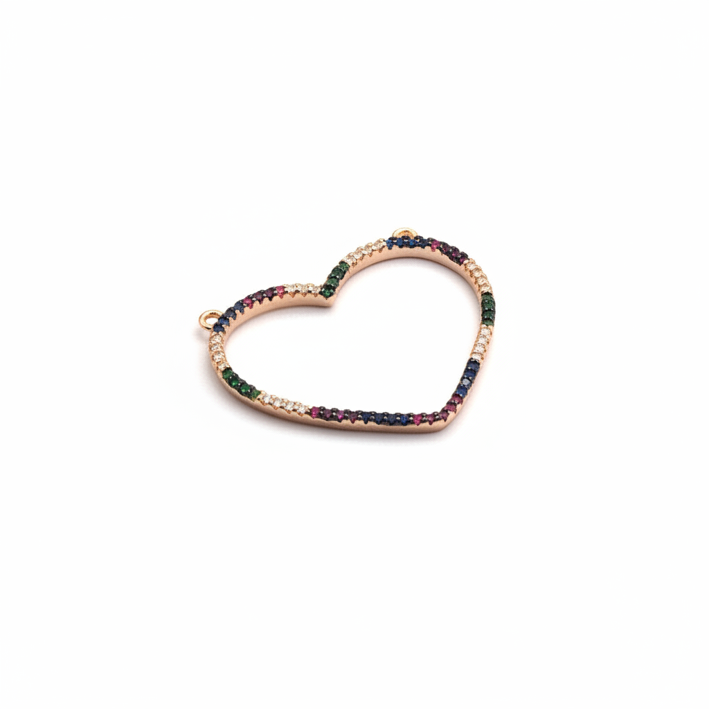 Rainbow Heart - Rose Gold
