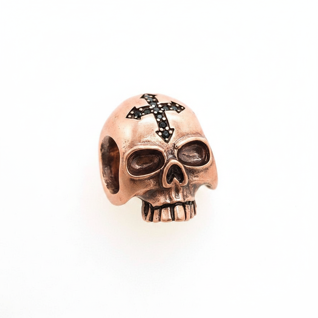 Skull Bead - Copper