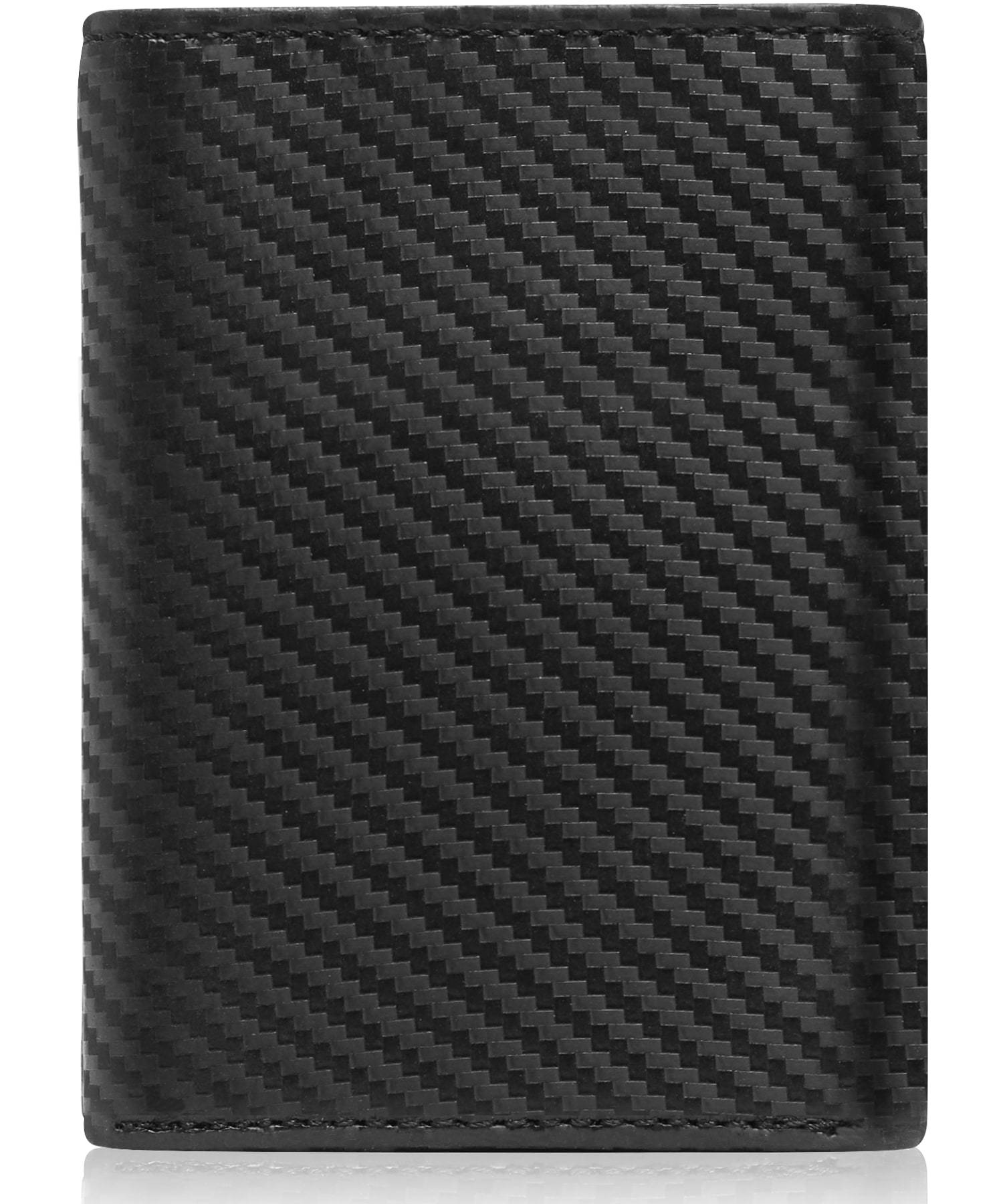 Genuine Leather Slim Trifold Wallet – ID Window, RFID Blocking