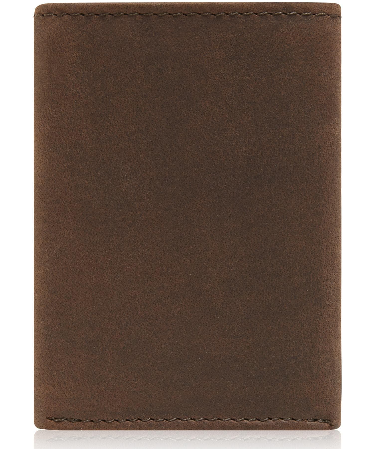 Genuine Leather Slim Trifold Wallet – ID Window, RFID Blocking