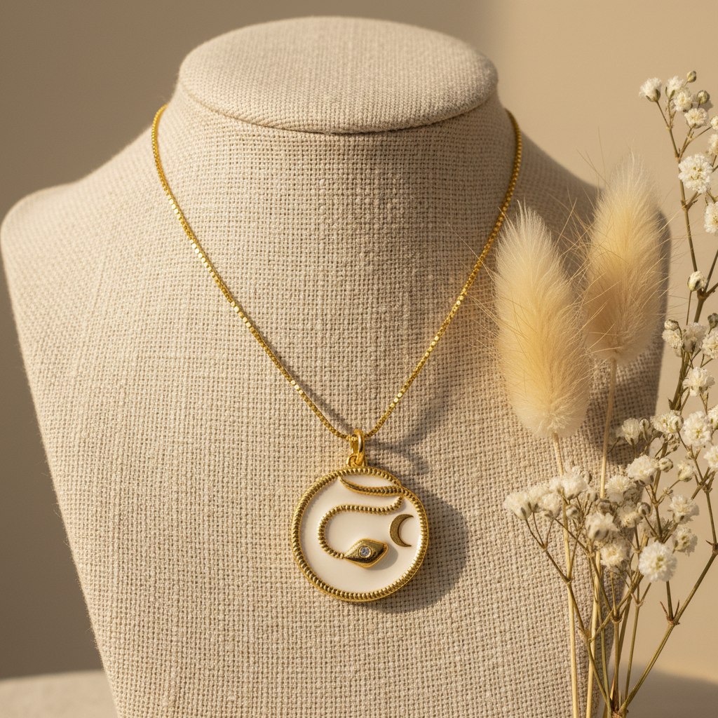 Snake Moon Pendant - Display