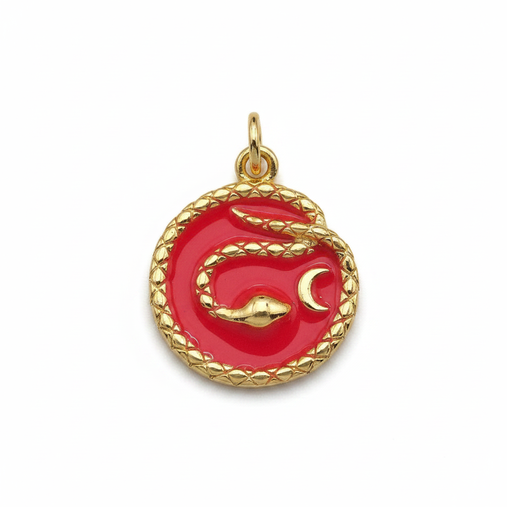 Snake Pendant - Red
