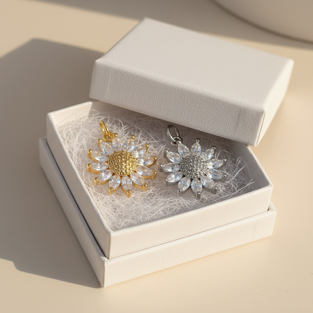Sunflower Pendant - Gift Box