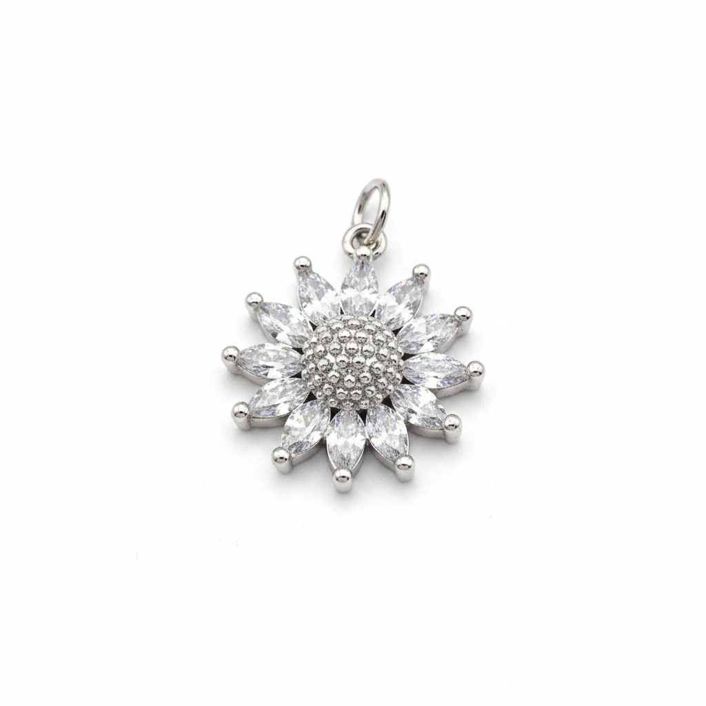 Sunflower Pendant - Silver