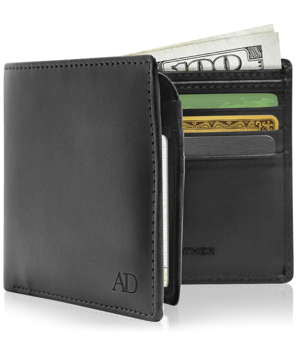 Vegan Leather Bifold Wallet – ID Window, RFID Blocking